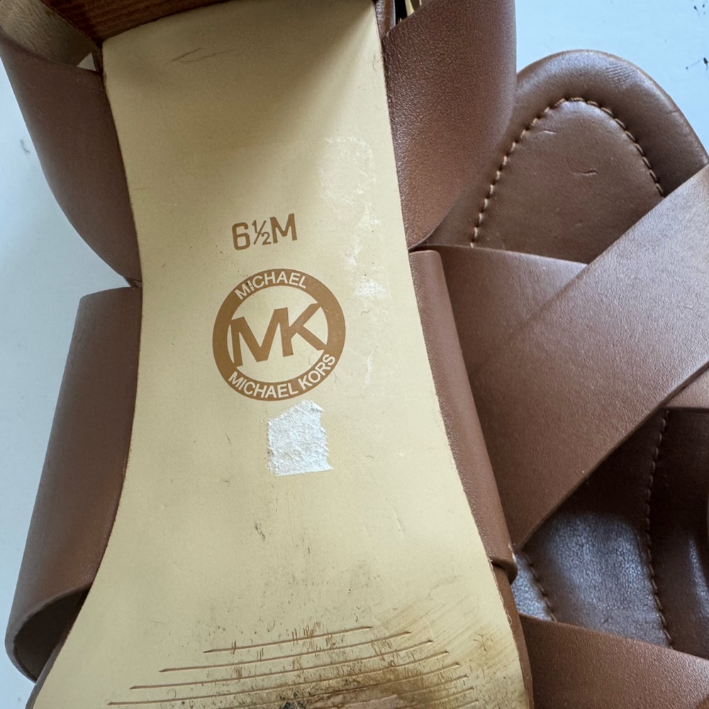 MICHAEL Michael Kors Maribella Brown Sandal Size 6.5 - Picture 13 of 15